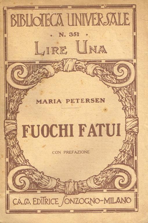 Fuochi fatui - Maria Petersen - copertina