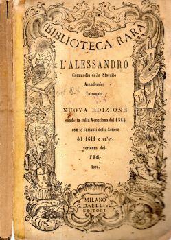 L' Alessandro. Commedia - Alessandro Piccolomini - copertina
