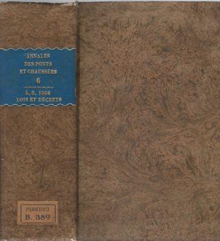 Annales des Ponts et Chausses - Lois et Decrets (Anno 1866). Lois Decrets arretas etc - copertina