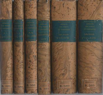 Annales des Ponts et Chausses (Anno 1878) Incompleta. Memoires et documents - Lois Decrets arretas etc - Personnel - copertina