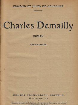 Charles Demailly (miscellanea) - Edmond de Goncourt - copertina