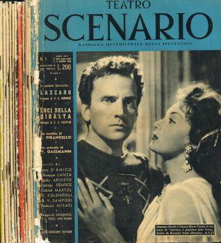 Teatro Scenario. Rassegna quindicinale degli spettacoli. Anno XVII(V ns) 1953 n.1, 2, 3, 4, 5/6, 8, 9, 15, 17, 20, 22 - Egidio Ariosto - copertina