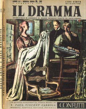 Il dramma. Quindicinale di commedie di grande interesse. Anno 23, 1947, n.30, 33 - Lucio Ridenti - copertina