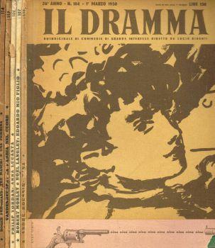 Il dramma. Quindicinale di commedie di grande interesse. Anno 26, 1950, n.104, 107, 109, 112, 114 - Lucio Ridenti - copertina