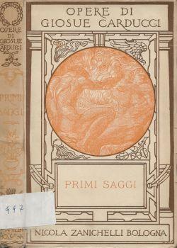 Primi saggi - Giosuè Carducci - copertina