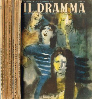Il dramma. Quindicinale di commedie di grande interesse. Anno 24, 1948, n.52, 53, 55, 60, 61/62, 63, 72, 73 - Lucio Ridenti - copertina