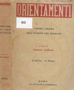 Orientamenti. Parole chiare agli uomini che pensano - Domenico Mondrone - copertina