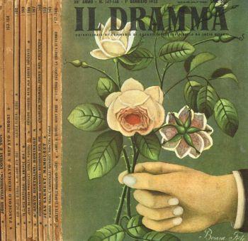 Il Dramma. Quindicinale di commedie di grande interesse. Anno XXVIII,1952, n.147/148, 149, 153, 155, 157, 158, 159, 160, 163/164, 165 - Lucio Ridenti - copertina