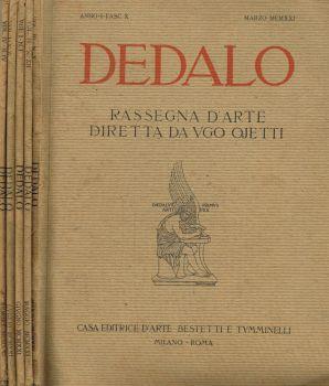 Dedalo. Rassegna d'arte. Anno 1921, fasc.marzo, maggio, giugno, luglio, settembre - Ugo Ojetti - copertina
