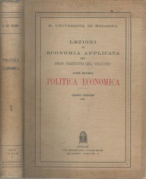 Lezioni di Economia Applicata. Parte Seconda: Politica Economica - Gustavo Del Vecchio - copertina