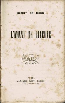 L' amant de Lucette - Henry de Kock - copertina