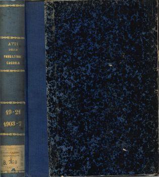 Atti della Fondazione Scientifica Cagnola. dalla sua istituzione in poi - Volume Decimonono che abbraccia gli anni 1903-1904 Volume Ventesimo Anni 1904-1905 Volume Ventunesimo che abbraccia gli anni 1906-1907 - copertina