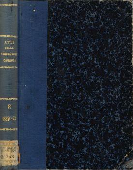 Atti della Fondazione Scientifica Cagnola. dalla sua istituzione in poi - Volume Ottavo che abbraccia gli anni 1882-88 - copertina