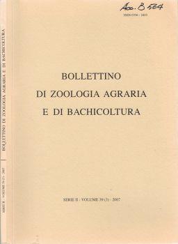 Bollettino di Zoologia Agraria e di Bachicoltura. Serie II - Volume 39 (3) - 2007 - copertina