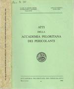 Atti della Accademia Peloritana dei pericolanti. Classe di Scienze Fisiche Matematiche e Naturali - Volume LXVIII - Anno Accademico CCLXI (1990)
