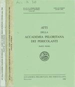 Atti della Accademia Peloritana dei pericolanti. Classe di Scienze Fisiche Matematiche e Naturali - Volume LXX - Anno Accademico CCLXIII (1992) - Parte Prima - Parte Seconda