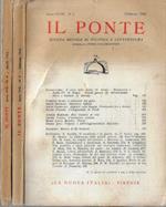 Il ponte anno 1962 N. 2, 4. Rivista mensile di politica e letteratura fondata da Piero Calamandrei