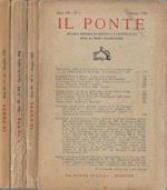 Il ponte anno 1956 N. 5, 8-9, 12. Rivista mensile di politica e letteratura fondata da Piero Calamandrei
