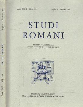 Studi Romani. Rivista trimestrale dell'Istituto di Studi Romani. Anno XXIX, 1981 n.3/4 - copertina