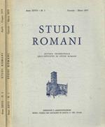 Studi romani. Rivista trimestrale dell'Istituto di studi romani. Anno XXVII n.1 gennaio-marzo 1979, n.2 aprile-giugno 1979