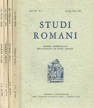 Studi Romani. Rivista trimestrale dell'Istituto di Studi Romani. Anno XV, 1967 - copertina