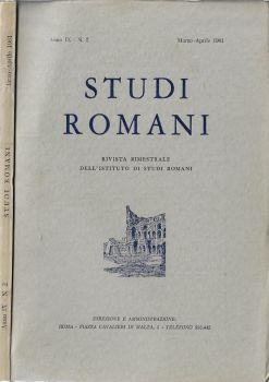 Studi romani anno 1961 N. 2. Rivista bimestrale dell'Istituto di Studi Romani - Pietro Romanelli - copertina
