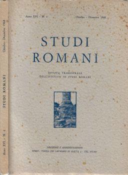 Studi romani anno 1968 N. 4. Rivista trimestrale dell'Istituto di Studi Romani - Pietro Romanelli - copertina