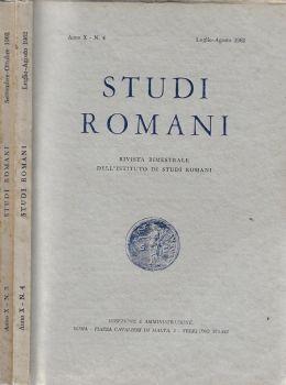 Studi romani anno 1962 N. 4, 5. Rivista bimestrale dell'Istituto di Studi Romani - Pietro Romanelli - copertina