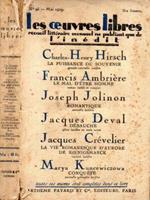 Les oeuvres libres. Recueil littéraire mensuel ne publiant que l'inédit