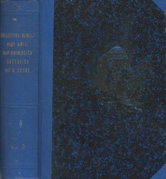 Bollettino mensile degli Amici dell'Università Cattolica del Sacro Cuore - Vol. 2 - copertina