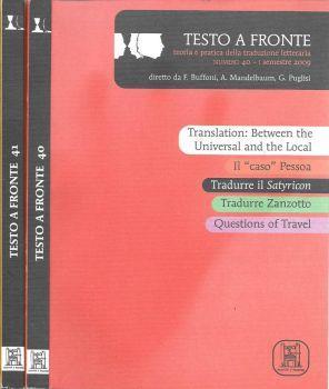 Testo a fronte. Semestrale di teoria e pratica della traduzione letteraria - copertina