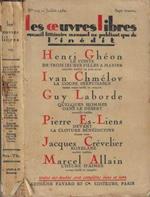 Les oeuvres libres anno 1930 n. 109. Recueil littéraire mensuel ne publiant que de l'inédit