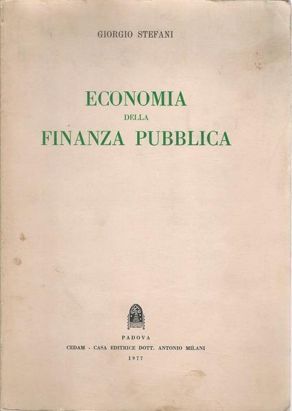 Economia Della Finanza Pubblica - Giorgio Stefani - copertina