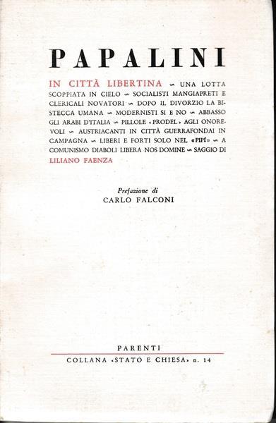 Papalini - in città libertina - Liliano Faenza - copertina
