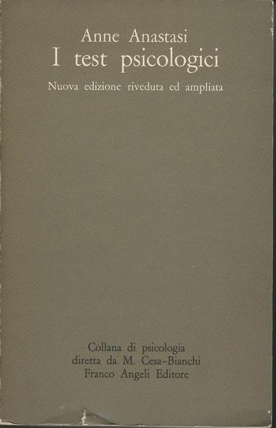 I Test Psicologici - Anne Anastasi - copertina