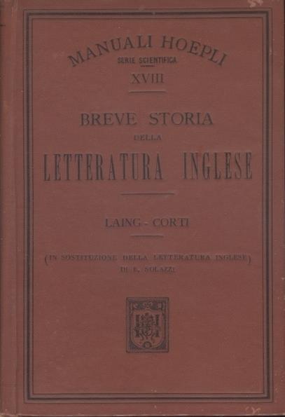 Breve Storia Della Letteratura Inglese - copertina