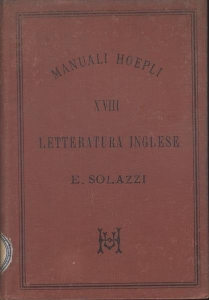 Letteratura Inglese - E. Solazzi - copertina