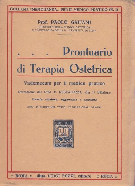 Prontuario di Terapia Ostetrica - Paolo Gaifami - copertina