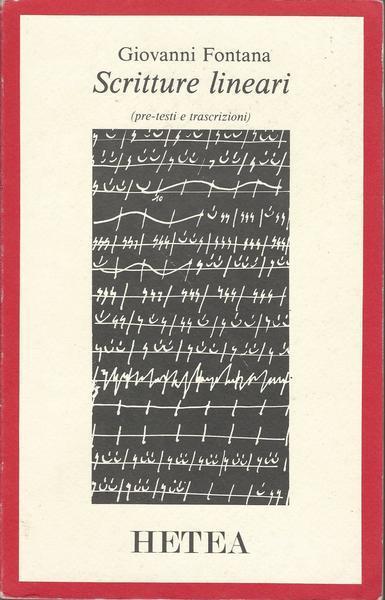 Scritture Lineari (Pre-Testi E Trascrizioni) - Giovanni Fontana - copertina