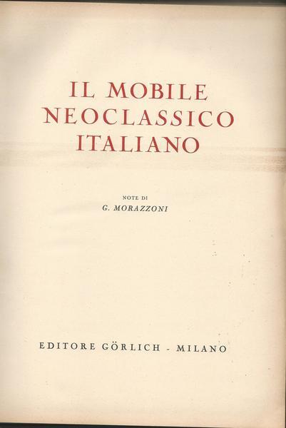 Il Mobile Neoclassico Italiano