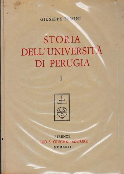 Storia dell'Università di Perugia - Giuseppe Ermini - copertina