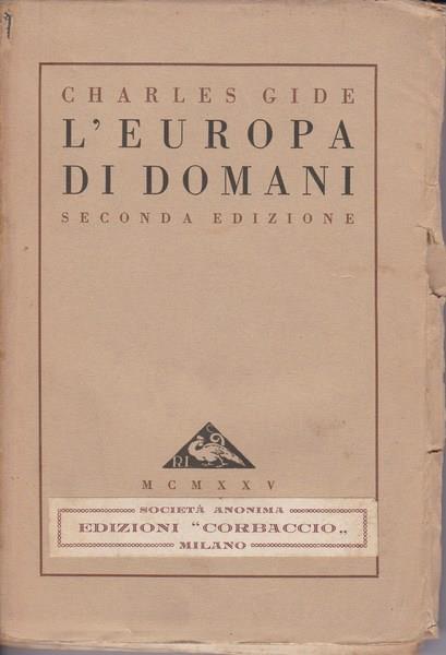 L' Europa di domani - Charles Gide - copertina