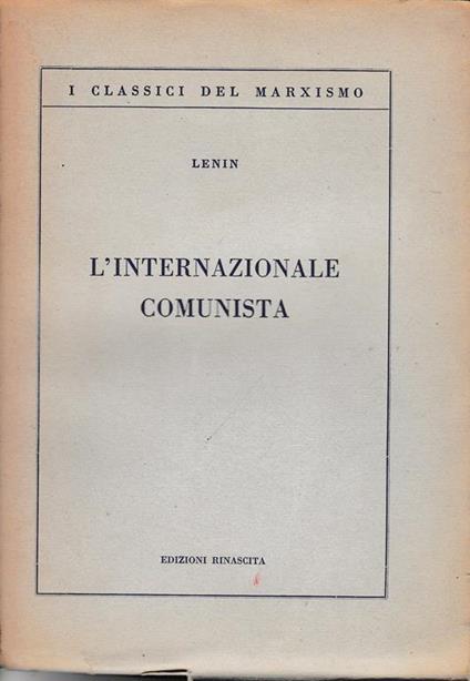 L' internazionale comunista - Lenin - copertina