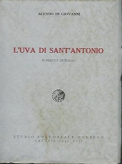 L' Uva Di Sant'Antonio - Alessio Di Giovanni - copertina