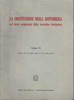 La Costituzione Della Repubblica. Volume Iv