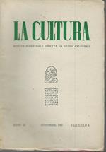 La cultura.Rivista trimestrale diretta da Guido Calogero.AnnoIII fasc.6 Nov.1965