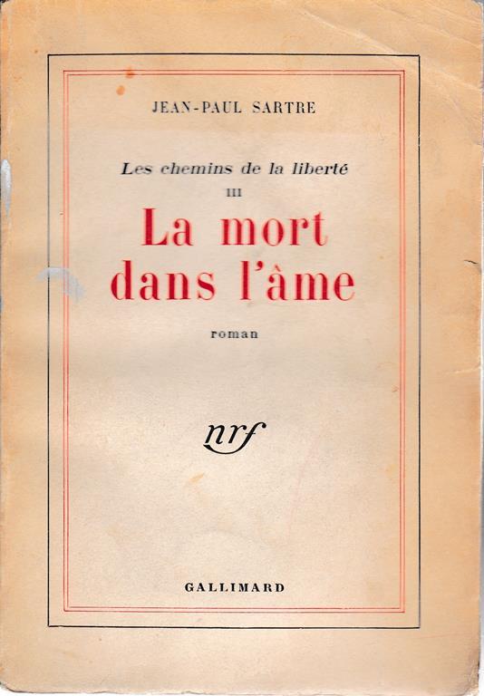 La mort dans l'âme - Jean-Paul Sartre - copertina