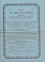 La ricamatrice. Giornale di ricami ed altri oggetti (.). 1 Gennaio 1851