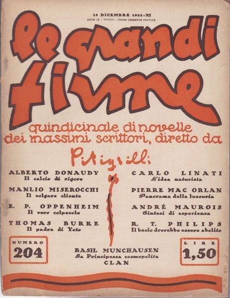 Le Grandi Firme. N. 204. 15 dicembre 1932 - copertina