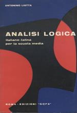 Analisi Logica Italiano. Latina Per La Scuola Media
